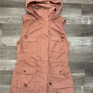 Love Tree Dusty Rose Hooded Vest
